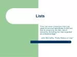 Lists - slide 1