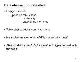 Data abstraction, revisited