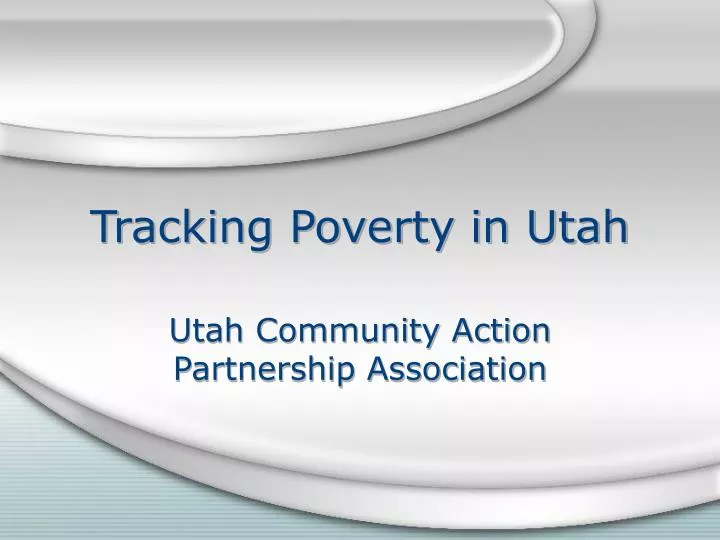 tracking poverty in utah