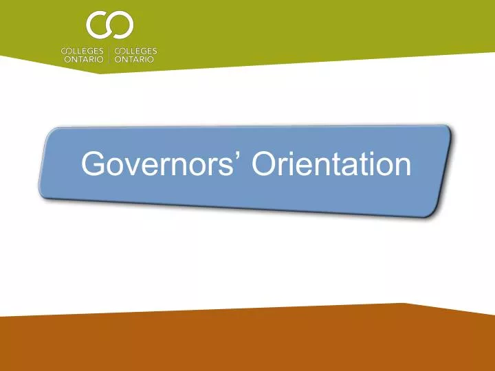 governors orientation