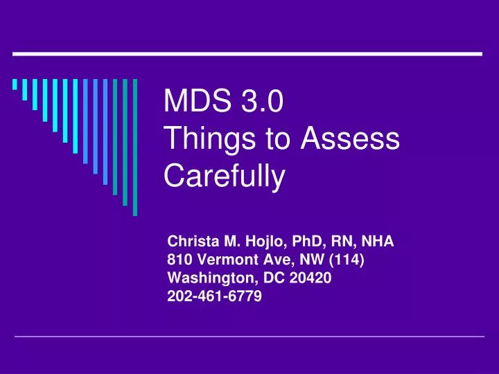 mds 3 0 things to assess carefully