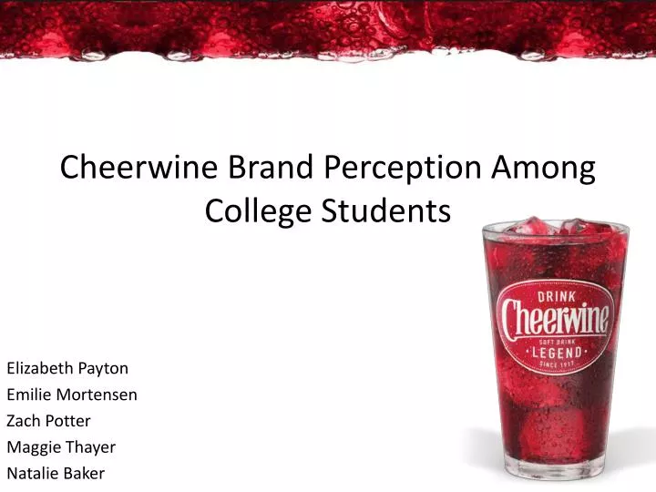 cheerwine brand perception among college students