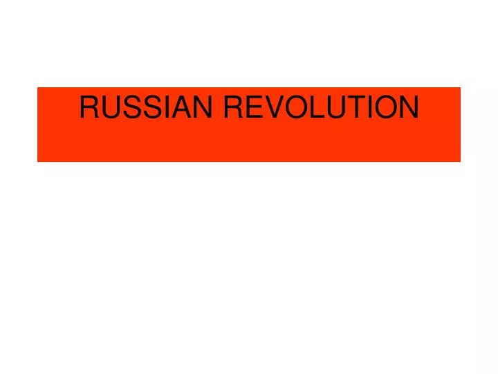 russian revolution