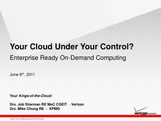 Your Cloud Under Your Control?