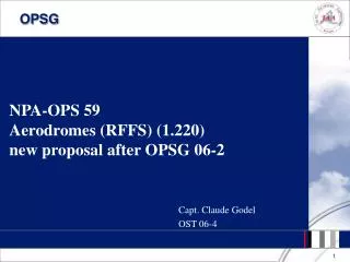 NPA-OPS 59 Aerodromes (RFFS) (1.220) new proposal after OPSG 06-2