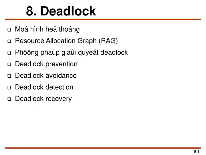 8 deadlock