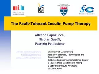 The Fault-Tolerant Insulin Pump Therapy