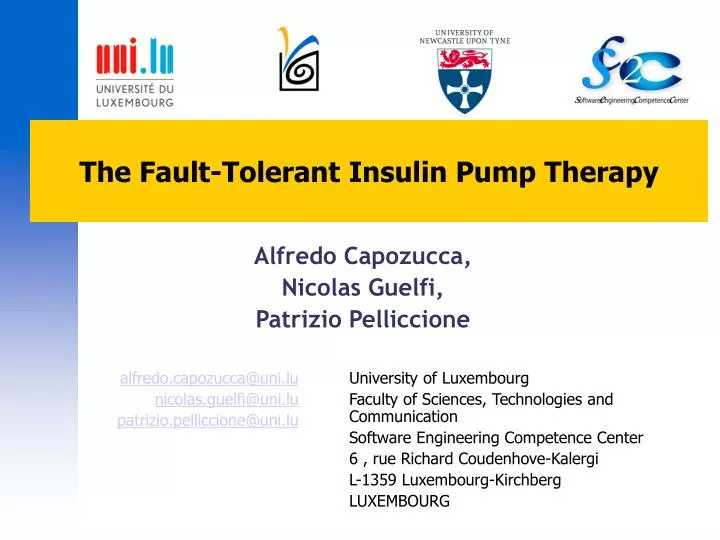 the fault tolerant insulin pump therapy