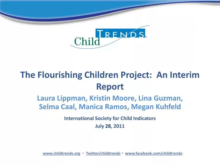 the flourishing children project an interim report