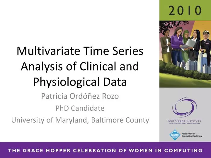 multivariate time series analysis of clinical and physiological data
