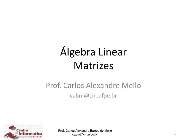 lgebra linear matrizes