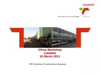 Citrus Workshop Letsitele 10 March 2011