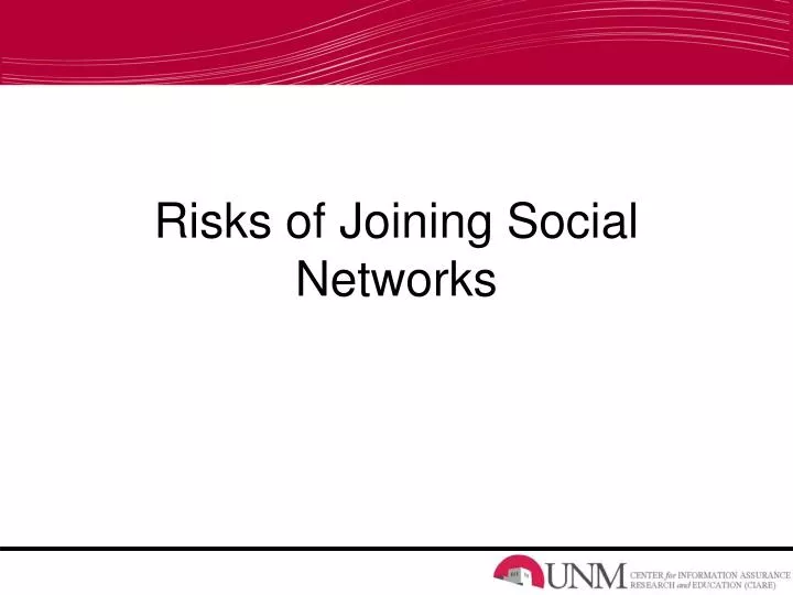 risks of joining social networks