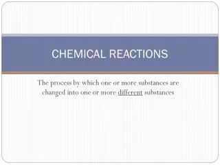 CHEMICAL REACTIONS