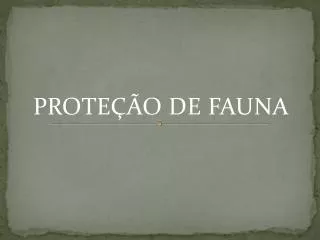 prote o de fauna