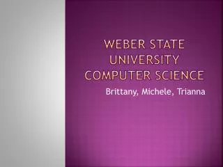 Weber State University Computer Science
