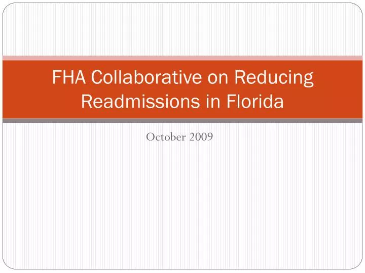 fha collaborative on reducing readmissions in florida