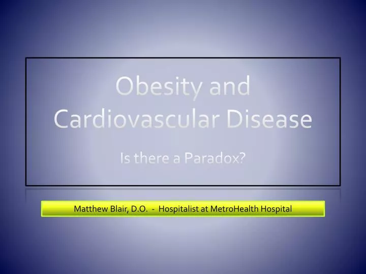 obesity and cardiovascular disease