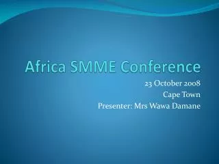 Africa SMME Conference