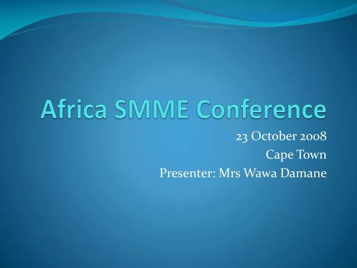 africa smme conference
