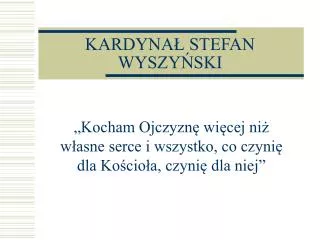 kardyna stefan wyszy ski