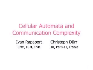 Cellular Automata and Communication Complexity