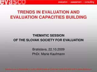 trends in evaluation and evaluation capacities building
