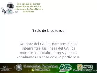 titulo de la ponencia