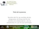 Titulo de la ponencia - slide 1