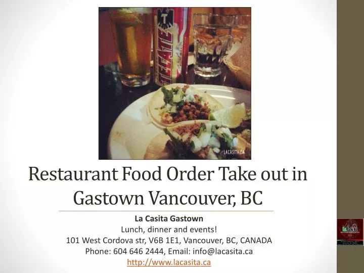 restaurant food order take out in gastown vancouver bc