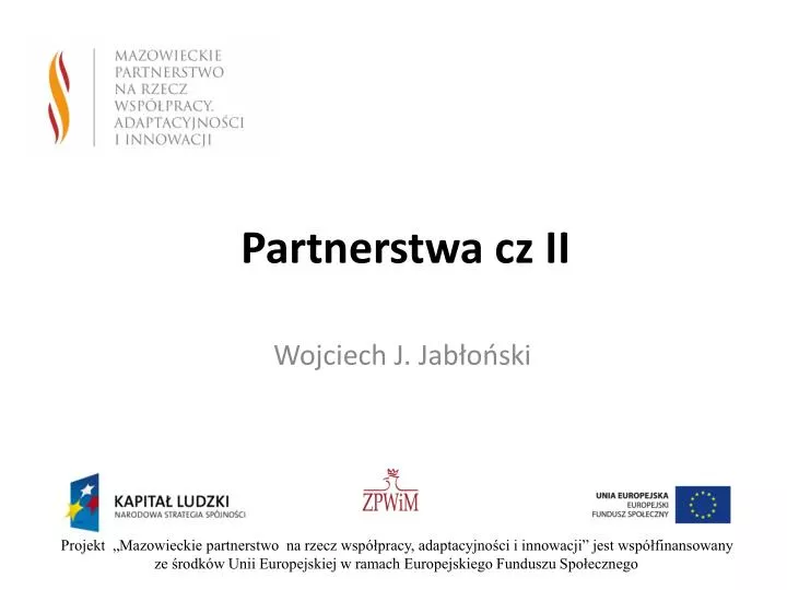partnerstwa cz ii