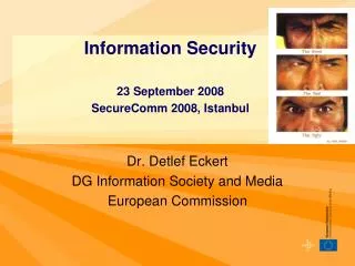 Dr. Detlef Eckert DG Information Society and Media European Commission