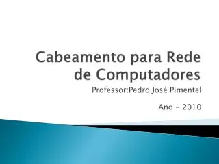 cabeamento para rede de computadores