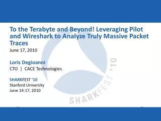 To the Terabyte and Beyond! Leveraging Pilot and Wireshark to Analyze Truly Massive Packet Traces