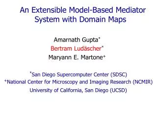 An Extensible Model-Based Mediator System with Domain Maps