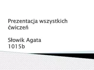 prezentacja wszystkich wicze