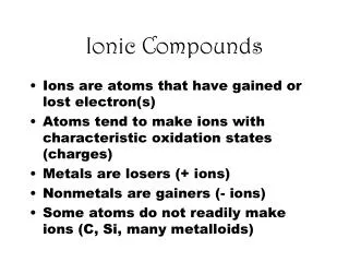 Ionic Compounds