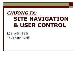 ch ng ix site navigation user control