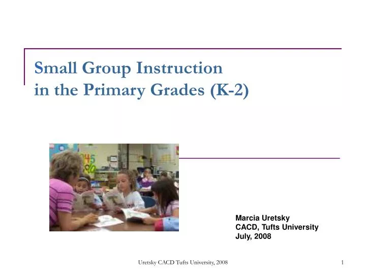 s mall group instruction in the primary grades k 2