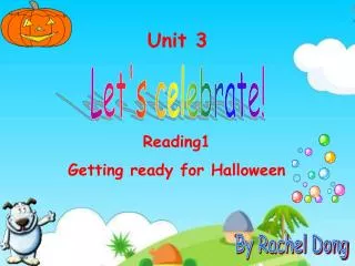 Reading1 Getting ready for Halloween