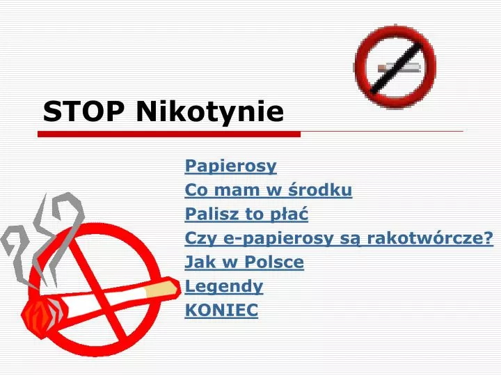 stop nikotynie