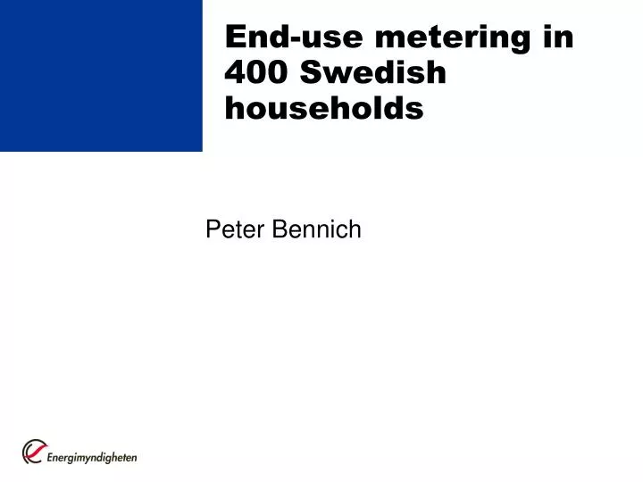 end use metering in 400 swedish households