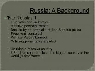 Russia: A Background