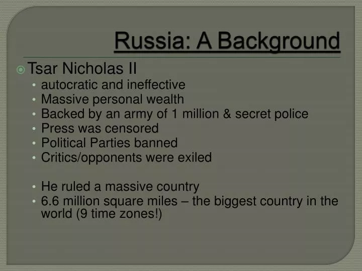 russia a background