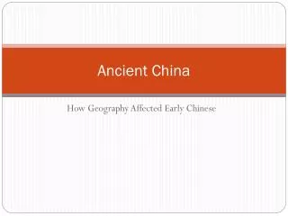 Ancient China