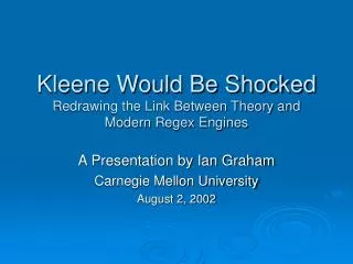 Kleene Would Be Shocked Redrawing the Link Between Theory and Modern Regex Engines