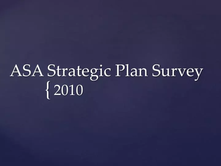 asa strategic plan survey