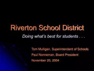 Riverton School District