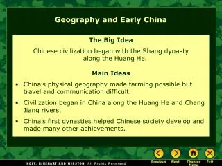 Geography and Early China