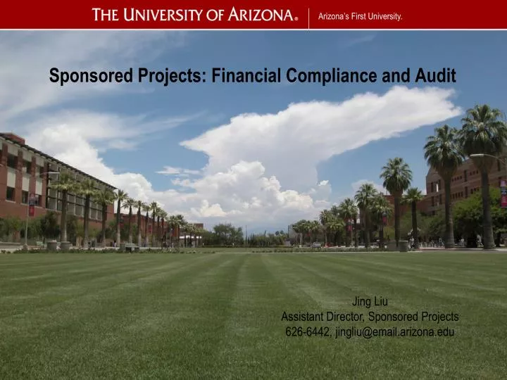 sponsored projects financial compliance and audit